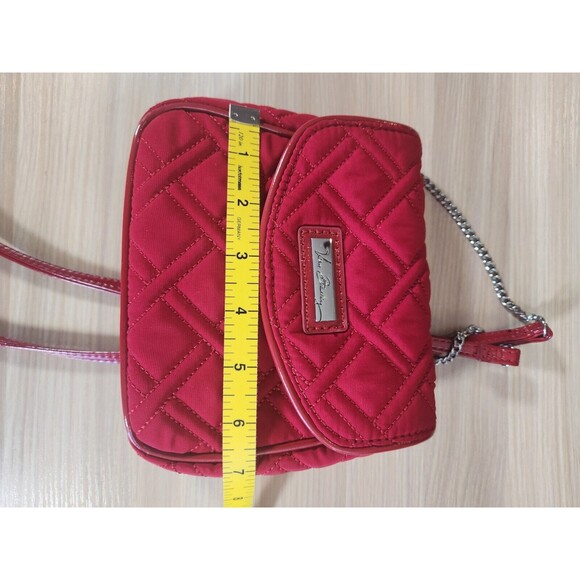 VERA BRADLEY CHAIN STRAP CROSSBODY Red‎  SMALL Bag Handbag - Picture 6 of 7